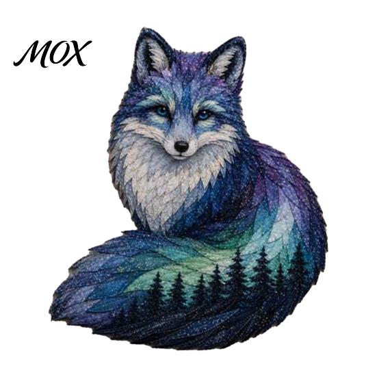 Fabric Patchwork Kit Northern Lights Wildlife Kit, DIY Animal Craft Unique Handmade Gift for Crafters Sewing Project Adults, Home Decor Relaxing