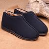 Old Beijing Cloth Shoes Winter Men's Cotton Shoes Velvet Casual Cotton Boots Warm Feet Old Man Shoes Dad Shoes