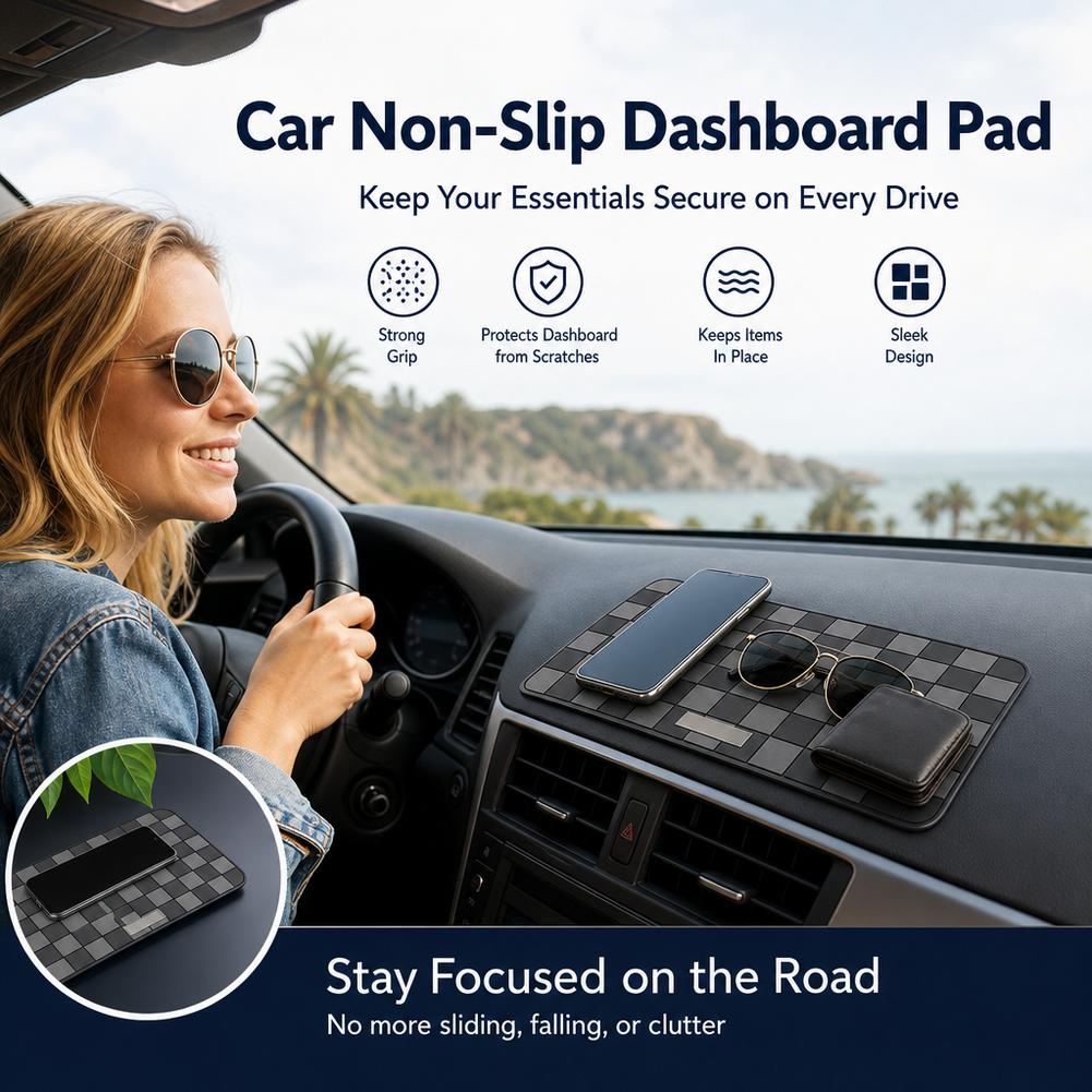 Car Dashboard Anti-slip Mat PVC Mobile Phone Navigator Car Mat Car Interior Fixed Key Mobile Phone Anti-Slip Mat