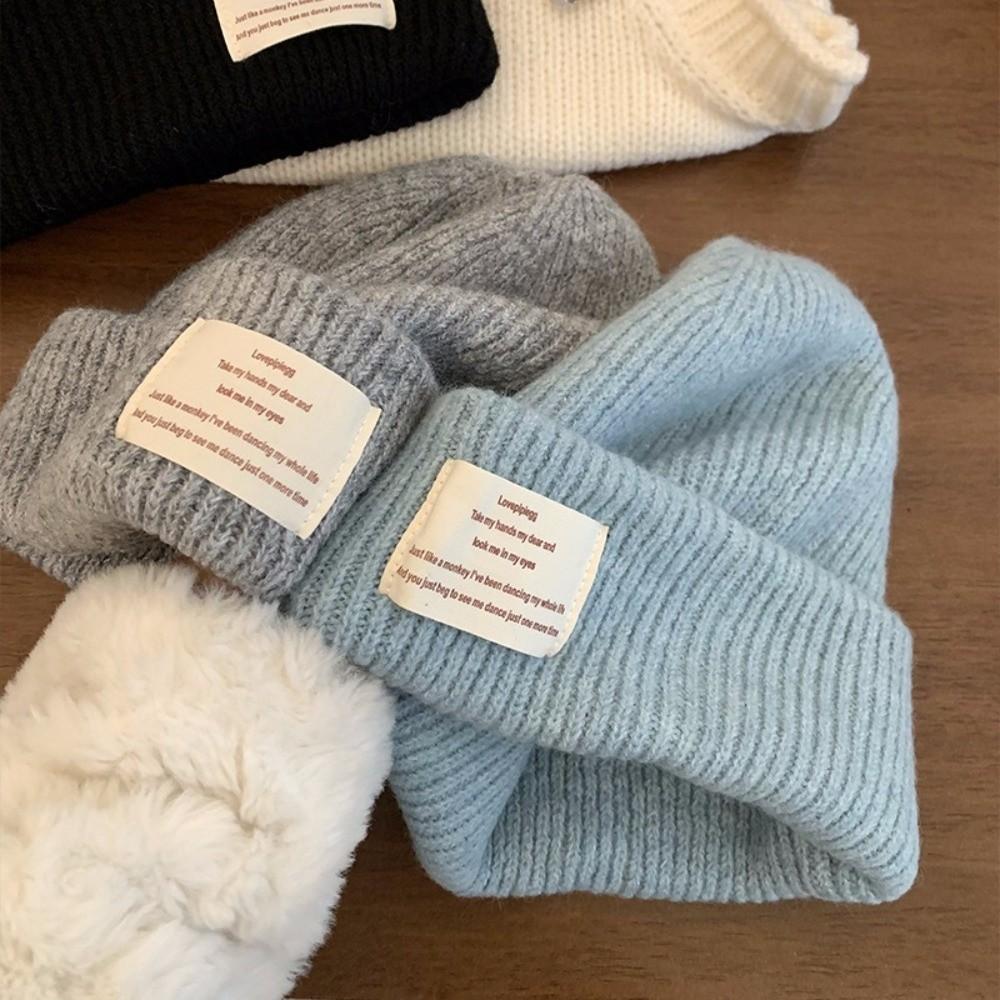 Ветрозащитная шапка-бини однотонная вязаная крючком шапка-колпак модная зимняя вязаная шапка