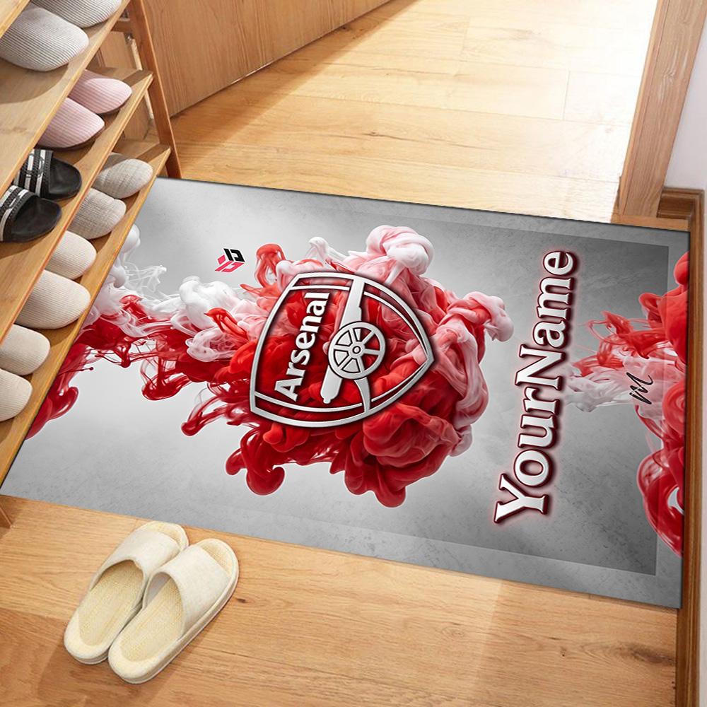 Arsenal Personalized Name Floor Mat Perfect for Living Rooms Dining Room Bedrooms Balcony Anti-slip Rug Anime Office Decor