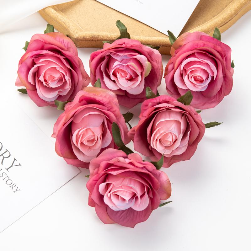 Искусственные цветы Розы Свадебные букеты Украшение дома Гирлянда Головной убор Свадебный Сделай сам Подарочная коробка Рождественские гирлянды Высокое качество