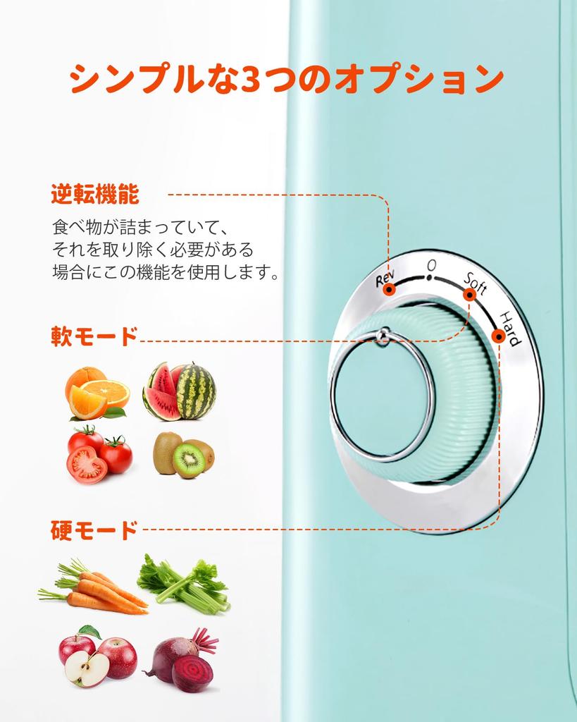 Hazel Quinn Slow Slow Cold Press Juicer Machine for Fresh Fruits and Juice Filter Free and Easy To High Juicing 2 Speed Reverse 80 RPM Quiet Vintage