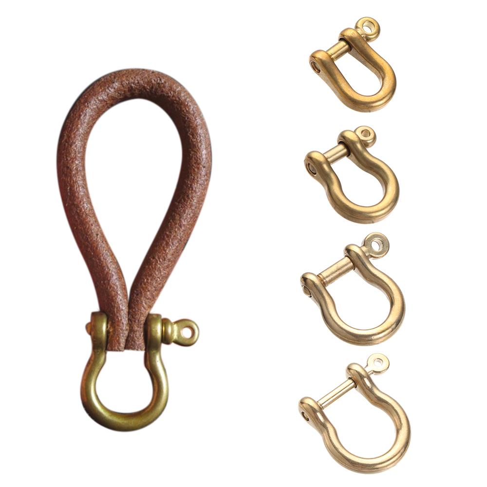 Винтовой соединительный соединитель скоба брелок D-образные скобы кольцо для ключей твердый латунный карабин брелок крючок