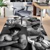 Muscular Men Black White Carpet For Playroom Bedroom Living Room Sofa Home Decorkids Game Area Rug Nonslip Floor Mat