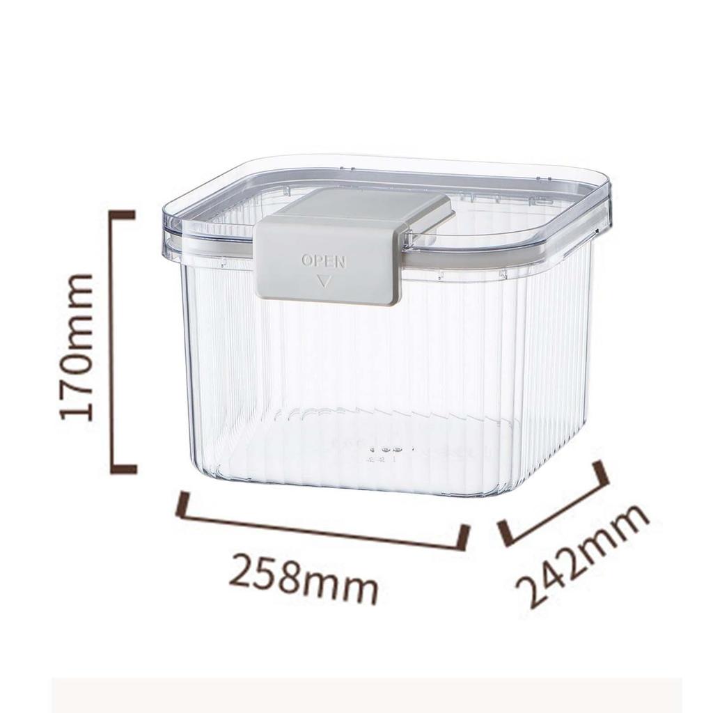 Герметичный контейнер для хранения риса, сыпучих продуктов, прозрачный, для круп, белый