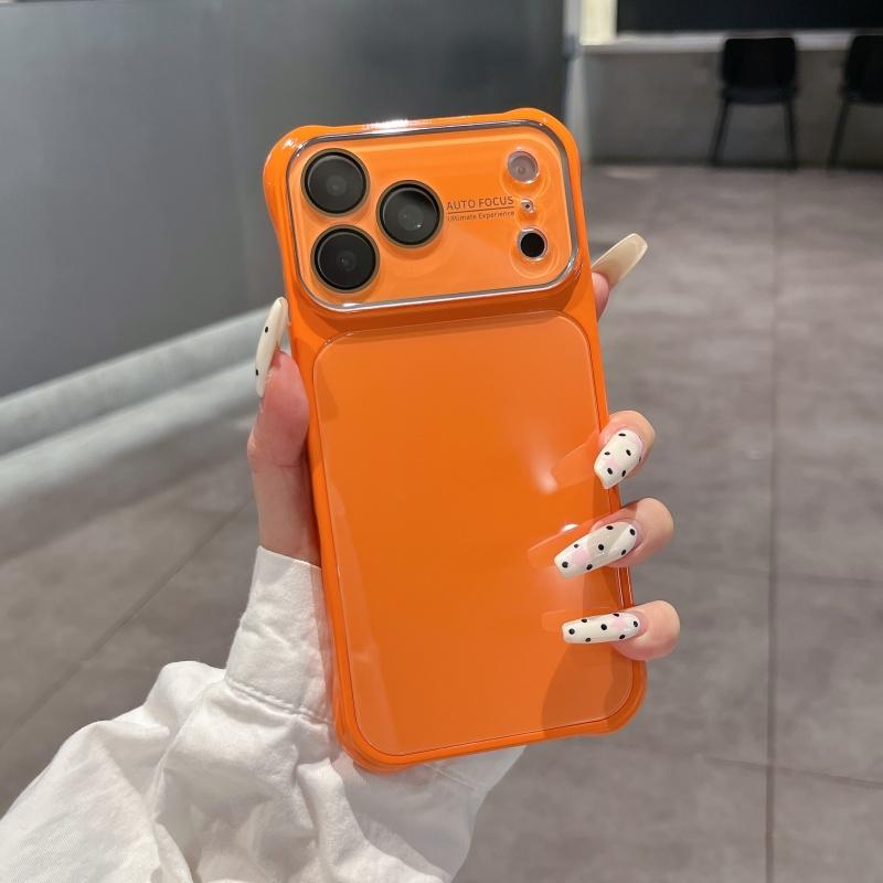 Роскошный ударопрочный чехол-броня с усиленными углами для iPhone 17 16 15 14 Pro Max, глянцевый акриловый, цветной, из твердого стекла, с защитой камеры