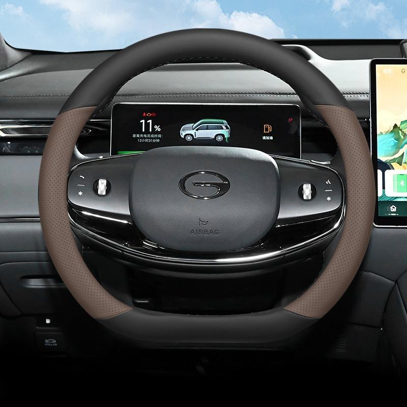 Для GAC Trumpchi S7 S9 2026 2026 Кожаная Накладка на Руль Автомобиля Ультратонкие Противоскользящие Накладки на Ручку Автомобиля Аксессуары для Интерьера