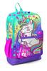 Школьный рюкзак с четырьмя отделениями Coral High Kids, лавандовый, водно-зеленый, с рисунком единорога 23729