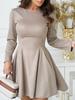 Kaykeo Elegant Long Sleeve Waist Tie Dress for Women - 2025 Autumn/Winter Collection