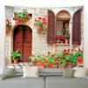 Beautiful Ancient Architecture Wall Flowers Tapestry Bohemian Decoration Living Room Bedroom Room Aesthetics Home Decoration