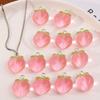5/20 шт. Подвески в виде имитации фруктов, смола, розовый персик, подвески для изготовления ювелирных изделий, серег, брелока, ожерелья, DIY поделок, фурнитура