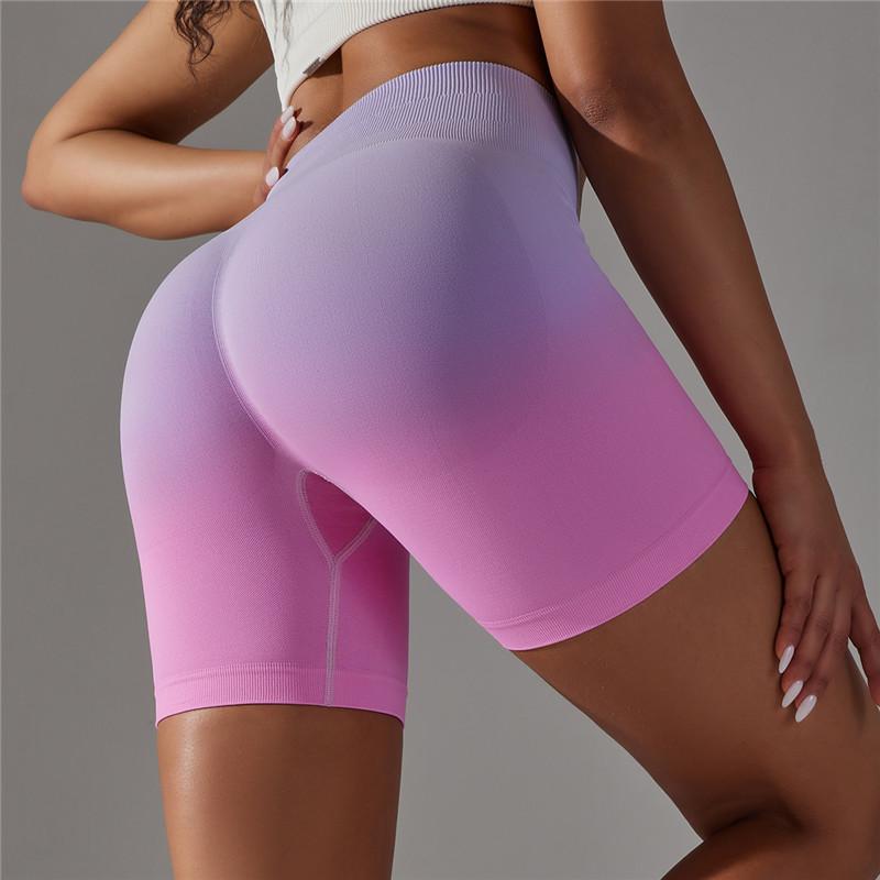 Nessaj Бесшовные спортивные шорты с градиентом, шорты для йоги с высокой талией, леггинсы, женские колготки для йоги с подъемом бедер