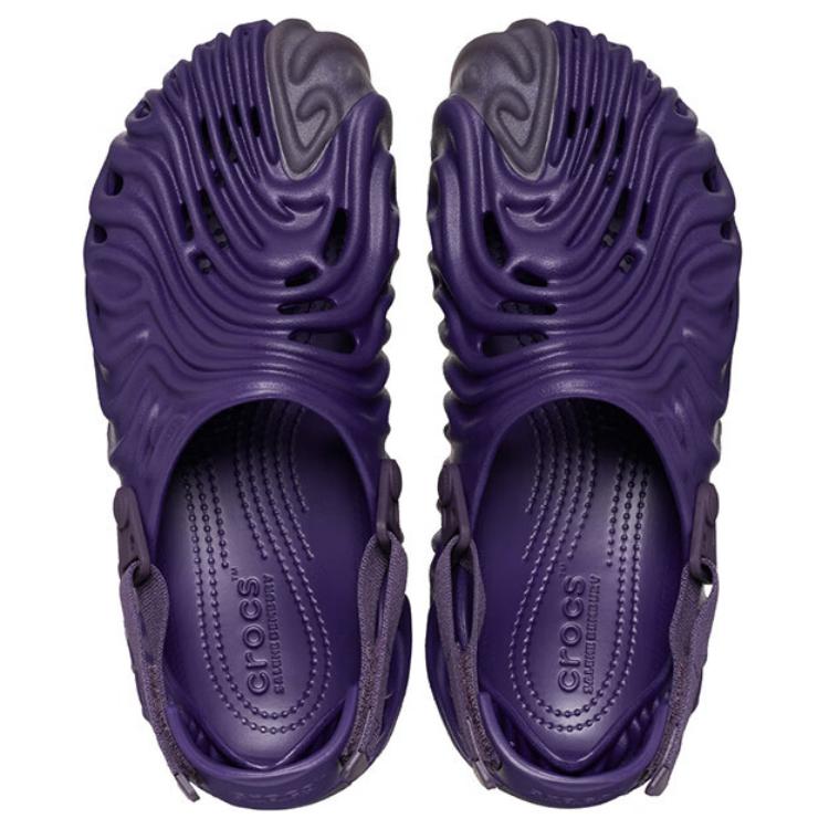 Crocs Унисекс x Salehe Bembury Pollex Черносмородиновый Фиолетовый Простые Универсальные Дышащие Клоги для улицы 207393-5BC