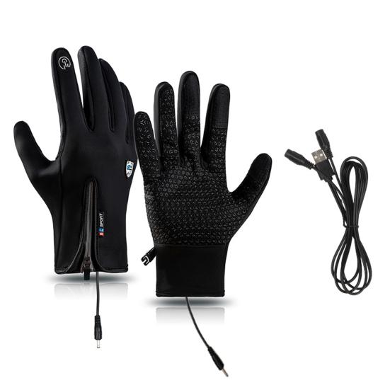 Водонепроницаемые перчатки с подогревом для мужчин и женщин, перезаряжаемые грелки для рук, электрические перчатки с подогревом с сенсорным экраном для катания на лыжах, пеших прогулок, езды на велосипеде, вождения