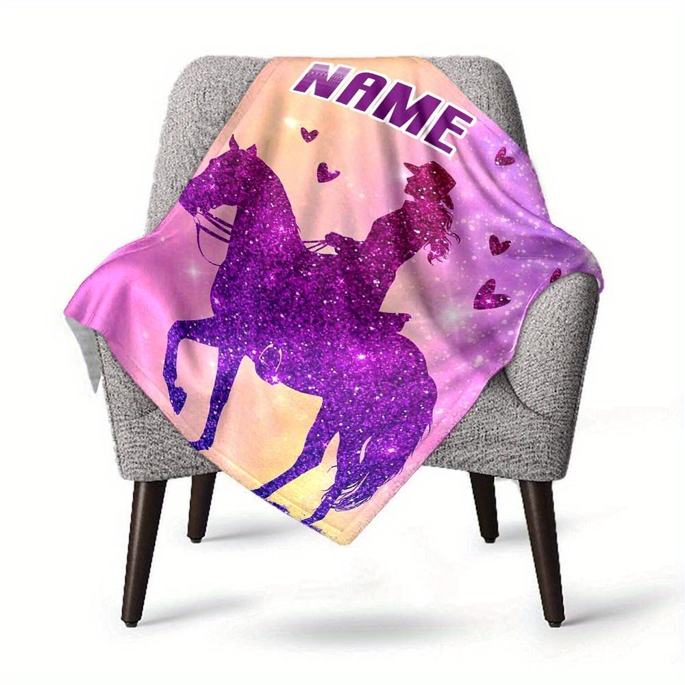 Cowgirl On Horse Home Blankets Comfortable Soft Lightweight Allseason Multipurpose Blanket For Picnics Sofas Offices Beds Living Rooms Perfect Gift