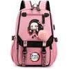 Anime Demon Slayer Backpack for Women Canvas Laptop Bag Back To Schoolbag for Teenager Girl Schoolbag Women Travel Bag Mochila