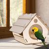 Деревянный домик для птиц, качели, кормушка для птиц, деревянная клетка для птиц (самосборный)