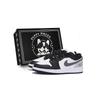 Air Jordan 1 Низкие Винтажные Баскетбольные Кроссовки Устойчивые к Скольжению и Истиранию Мужские Черно-Серые 553558-131(Team85-S-BOX-A)