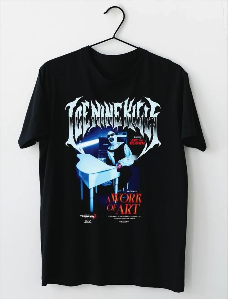 Ice Nine Kills x Terrifier 3 A Work Of Art Piano 2024 Merchandise T-Shirt