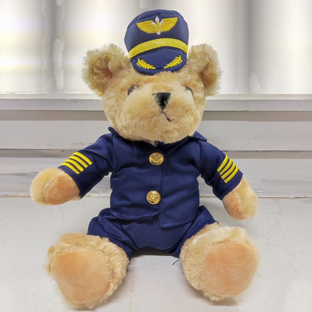 Captain Bear Stewardess Police Dress Teddy Bear Plush Toy Doll Catch Doll Children's Gift