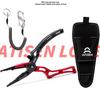 Рыболовные щипцы Booms Fishing X1 из алюминия Набор снастей для морской рыбалки на волнах Рыболовный мультитул Съемник крючков Плетёная леска