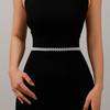 Ribbon Waistband Thin Rhinestone Waist Chain Elegant Pearl Waist Belt Ladies
