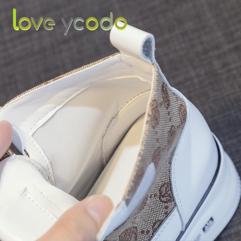 love ycodo Весенне-осенние модные повседневные ботильоны для женщин и девочек-студентов на толстой подошве