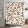Шторка для душа Whirlpool Современный домашний декор Водонепроницаемая ткань Шторки для душа для ванной комнаты с пластиковыми крючками (Коричневый/Бежевый)