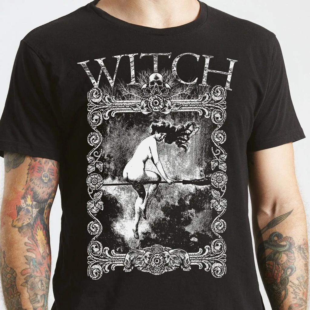 Witch Goth Aesthetic T Shirt Gothic Witchy Alternative Clothing For Unisex And Unisex Unique S Vintage Washed Versatile Breathable
