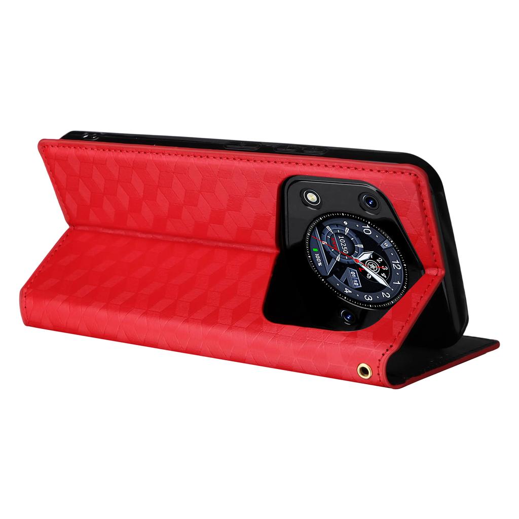 For Cubot A30 Case Wallet Rhombus Imprinted Leather Phone Cover