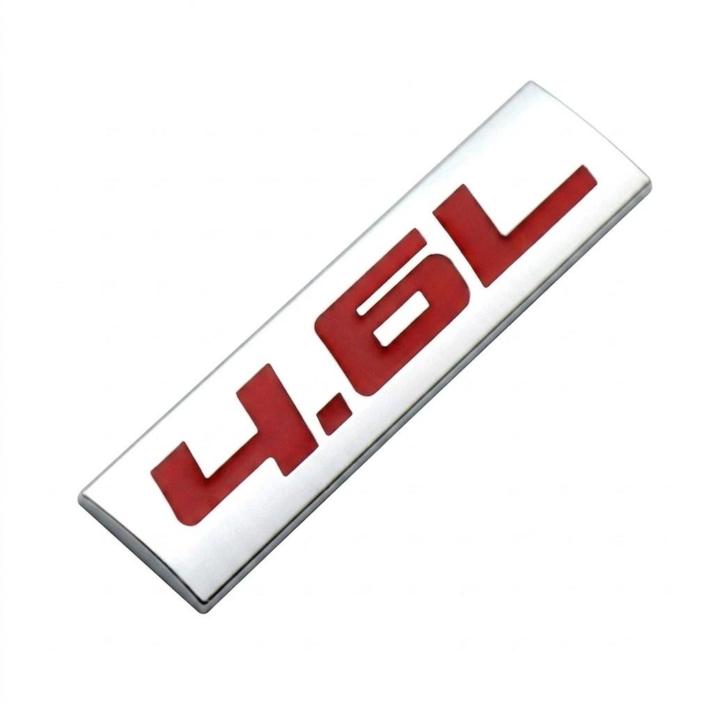 Universal 3D Metal 4.0L 4.6L 4.7L 5.0L 5.3L 5.7L Engine Displacement Badge Sticker Rear Trunk Fender Side Emblem Decal Chrome Trim