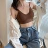 Women Padded Underwear U Backless Bralette Seamless Bras Sleep Top Camis Cotton Wireless Fitness Bra Lingerie