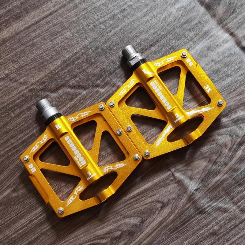New 3 Bearings Bike Pedals Non-Slip MTB Pedals Aluminum Alloy Flat Applicable Waterproof Cycling Accessories