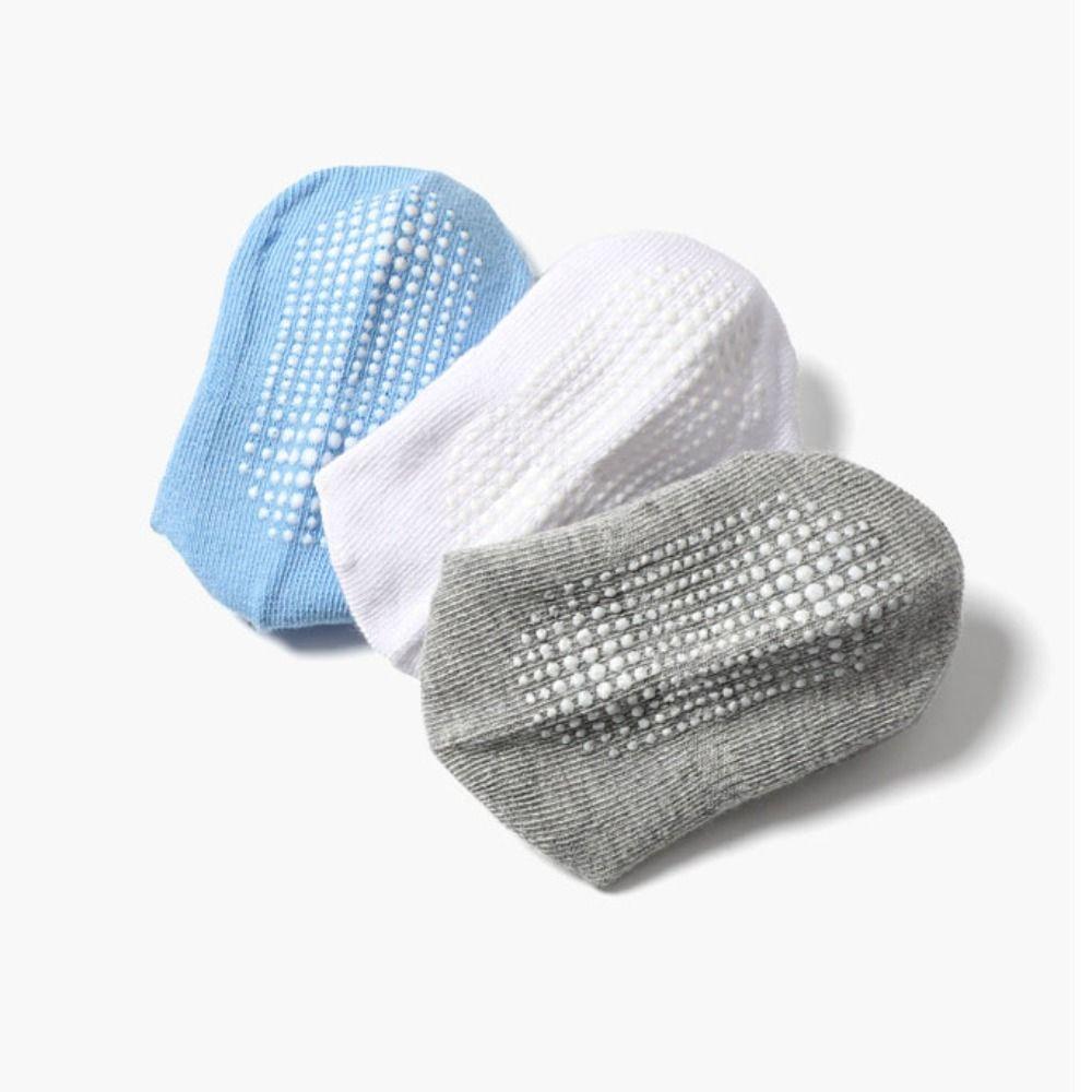 6Pairs Solid Color Toddle Short Tube Socks Non-slip Infant Socks Kawaii Baby Cotton Socks  Children