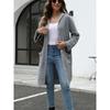Women's Autumn and Winter V-neck Knit Cardigan Loose Solid Color Sweater