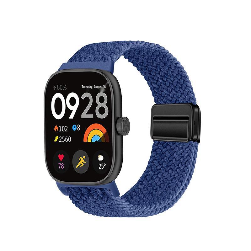 Совместимо с Xiaomi Band 8/9 Pro и Redmi Watch 4/5/6: Плетеная лямка с магнитной пряжкой