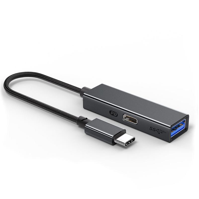 2-в-1 USB C OTG Адаптер для зарядки USB 3.2 Gen1 OTG Разветвитель PD60W Быстрая зарядка 5 Гбит/с Передача данных Кабель для телефона