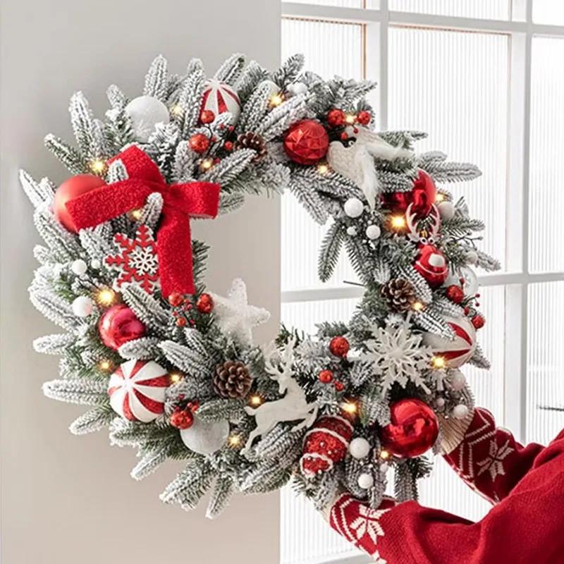 10/1 шт. рождественские искусственные сосновые иголки ветки снежная сосна искусственные растения DIY рождественские елочные венки украшения для дома рождественские новогодние подарки