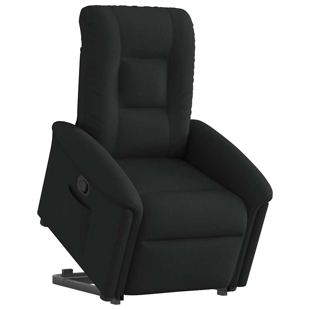 Recliner Chair with Rising Function Black Fabric
