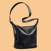Leather Bucket Bag, Large Capacity Women'S High-End Sense Of Work Commuter Tote Bag, Fashionable And Simple Soft Leather Shoulder Messenger Bag