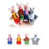 Mini Hand  Finger Puppets Cartoon Animal Puppets Toy Animal Puppets for 3 Pcs/4Pcs Role Playing