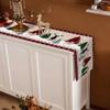 Linen Christmas Table Flag Snowflake Xmas Tablecloth Christmas Table Runner  New Year