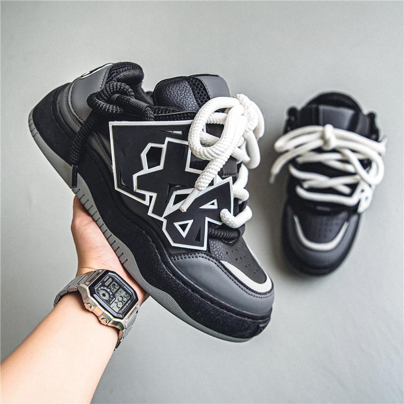 2025 весна и осень новые мужские туфли корейская версия трендовой папиной обуви спортивная обувь Harajuku мужская повседневная обувь обувь большого размера 45