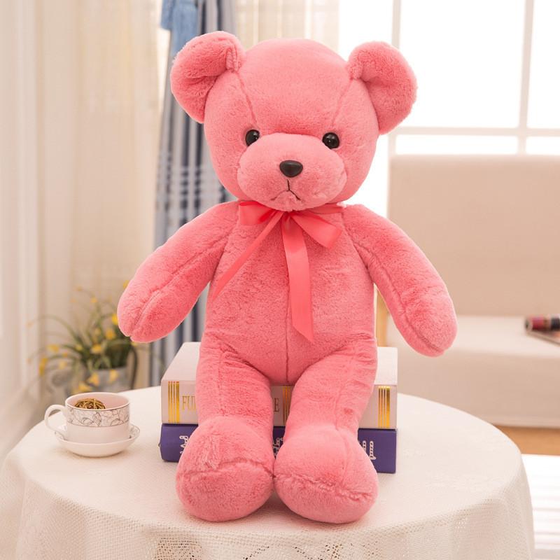 35cm Bear Teddy With Colored Bow Tie Plush Toy Stuffed Animal Doll Kids Gifts