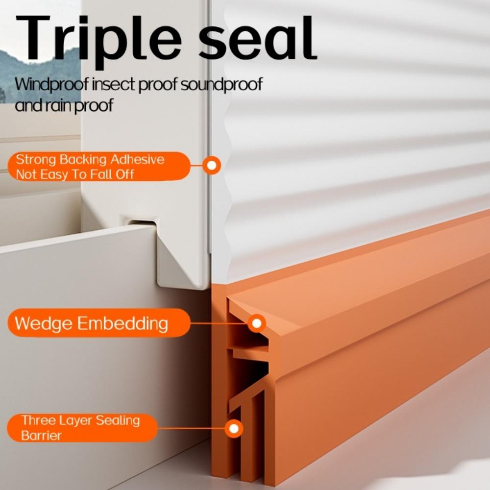 4/2M Sliding Window Sealing Strip Winter Windproof Soundproof Window Sealing Strip Door Sealing Gap Insect Proof Filling Strip