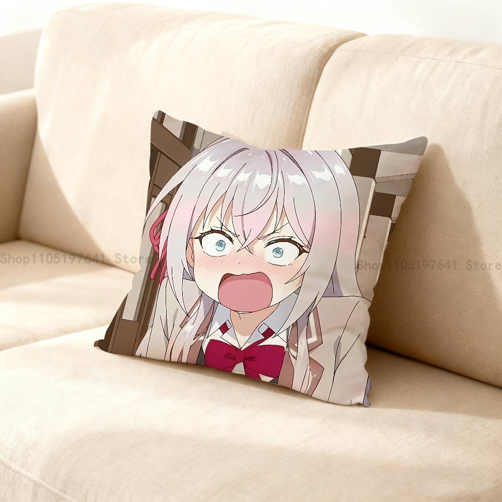 Anime Cute Alya RRoshidere Pillow Case For Sofa Decor Car Office Room Printing Cushion Cover Decorations and Protector