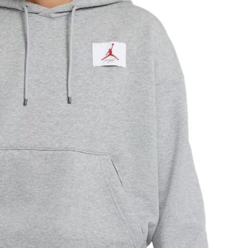 (WMNS) Air Jordan Fleece Hoodie 'Grey' Women's DB9067-063