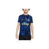 Dri-FIT Chelsea Academy Pro All-Over Print Quick-Dry Training Short Sleeve Football Shirt Kids Tops Asphalt-Blue DX3627-427
