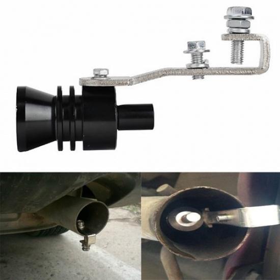 Black Blow Off Valve Noise Turbo Sound Whistle Simulator Muffler Tip Accessories